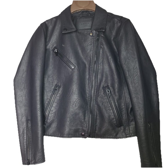Blank NYC Moto Jacket Women's Medium Vegan Faux Leather - Picture 2 of 9